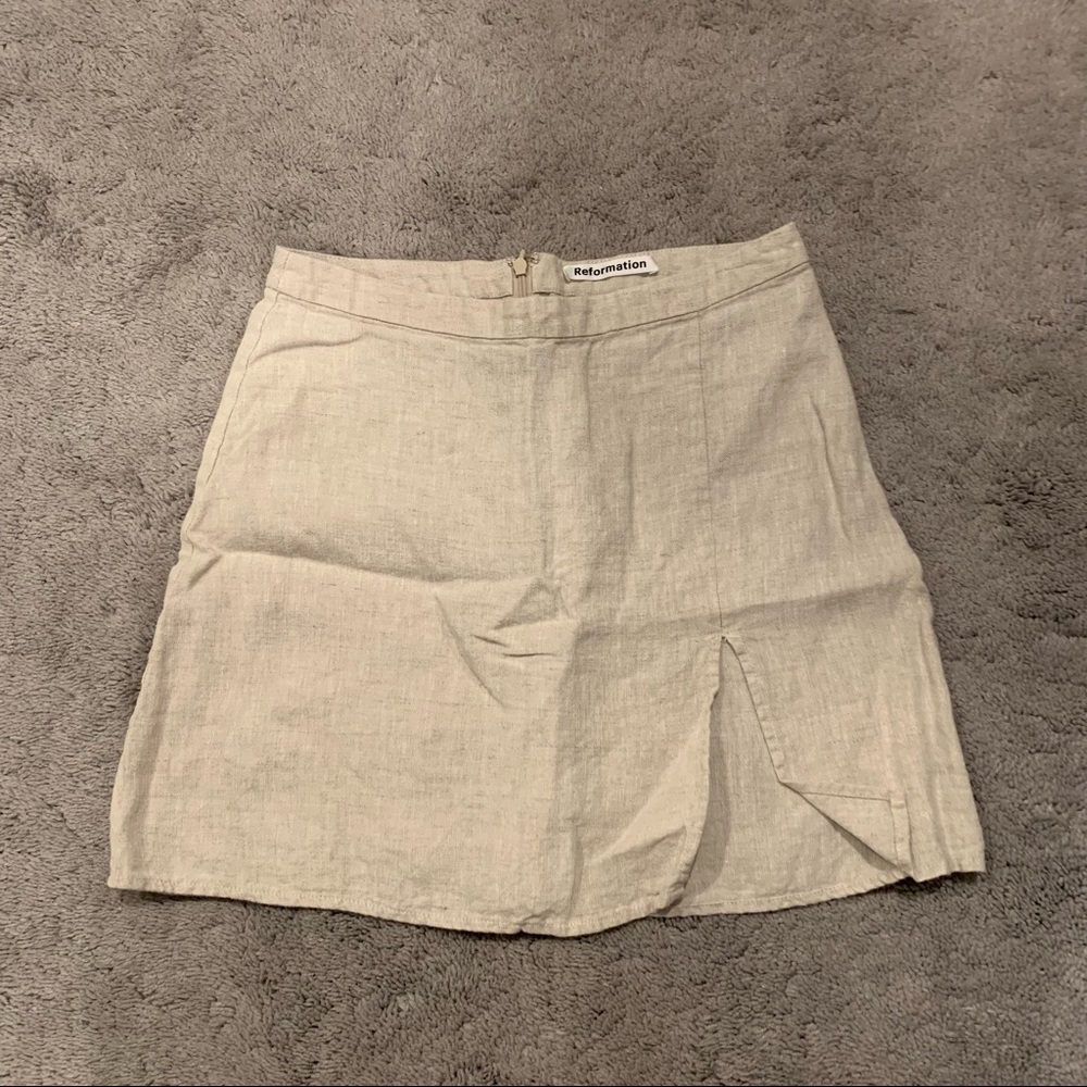 Reformation mini skirt